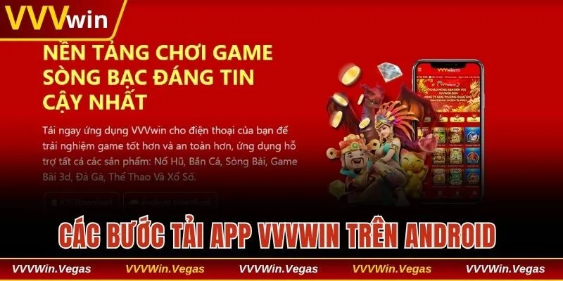 Cài đặt ứng dụng VVVwin trên Android khá đơn giản 